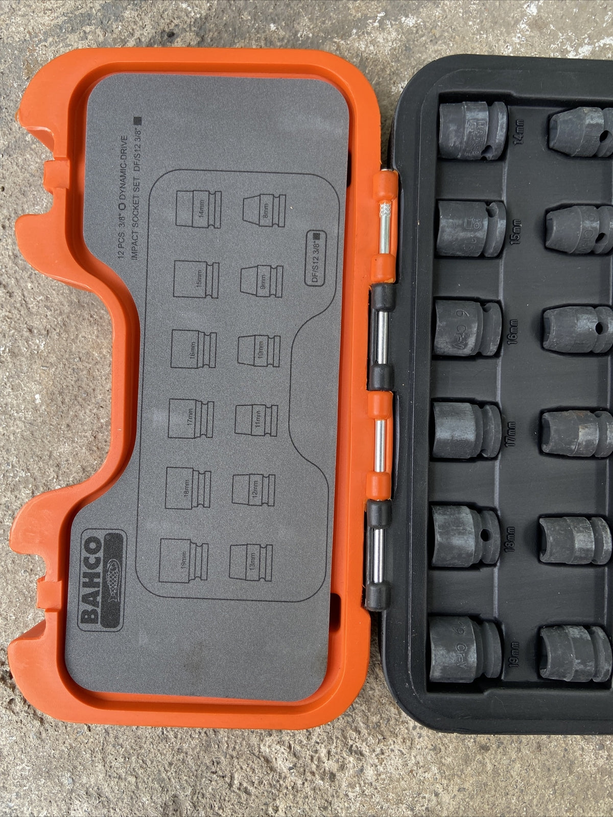 Bahco Impact Socket Set DF/S12 3/8”