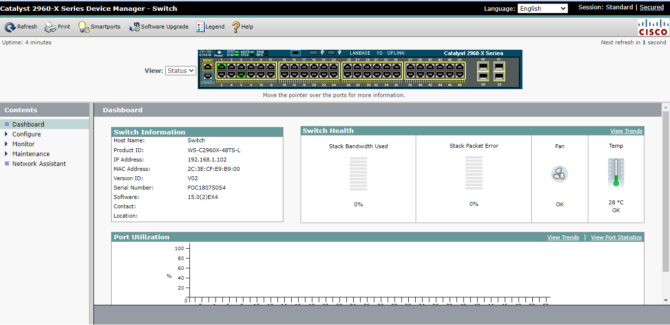 Cisco Catalyst 2960-X Series 48-Port Gigabit Switch WS-C2960X-48TS-L V02(TESTED)