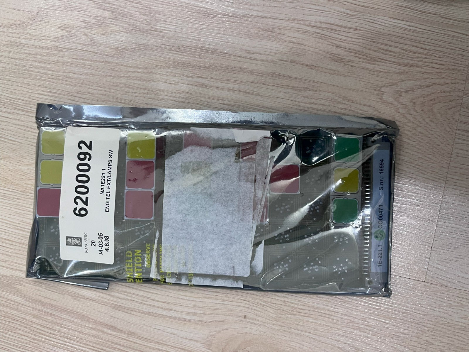 KONGSBERG 6200092 NA1E221.1 ENG TEL EXT/LAMPS SW