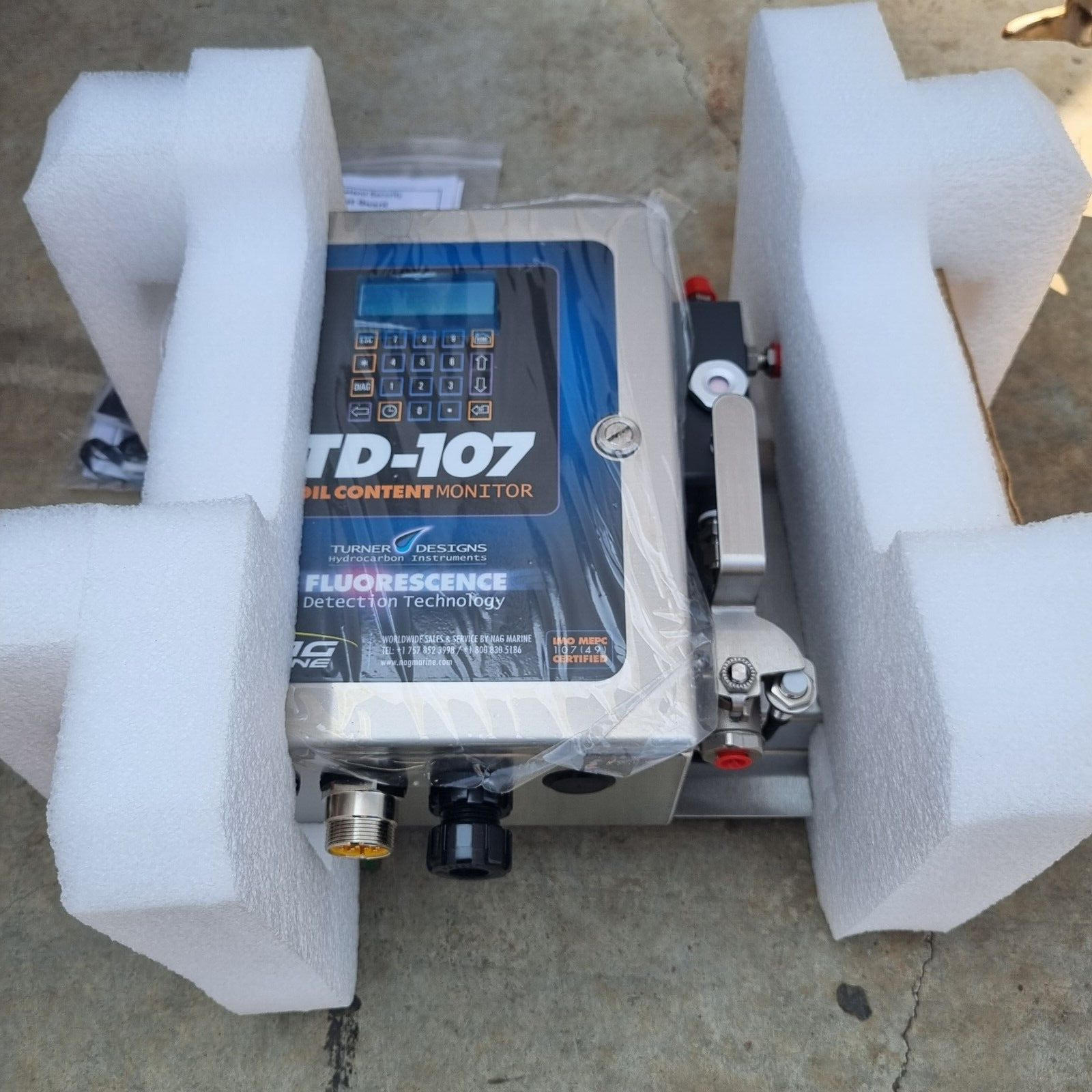 NAG MARINE TD-107C 15PPM OIL CONTENT MONITOR W/SHOWN ACCESORIES AND NO CHEMICALS