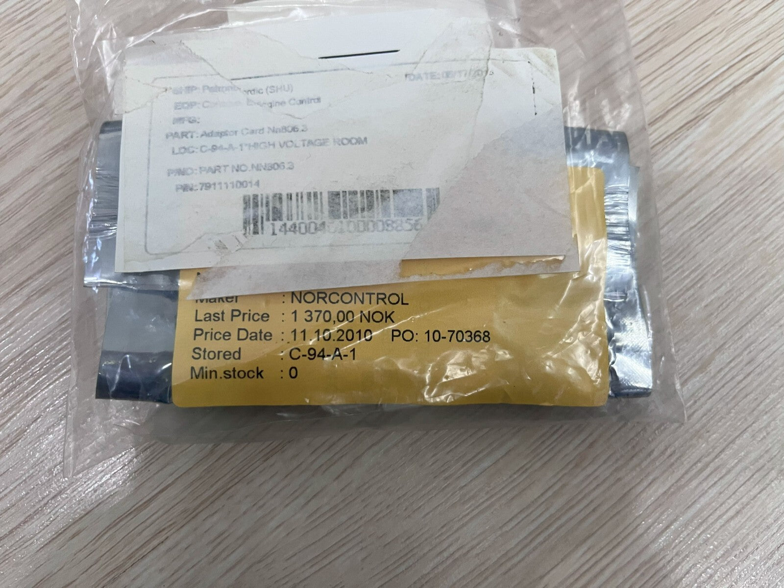 Norcontrol nn 806.3 adapter rpm detector card he-220292c