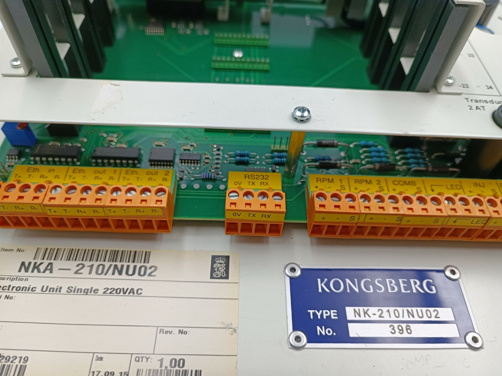 Kongsberg NKA-210/NU02 NK-210 Engine Control and Alarm System