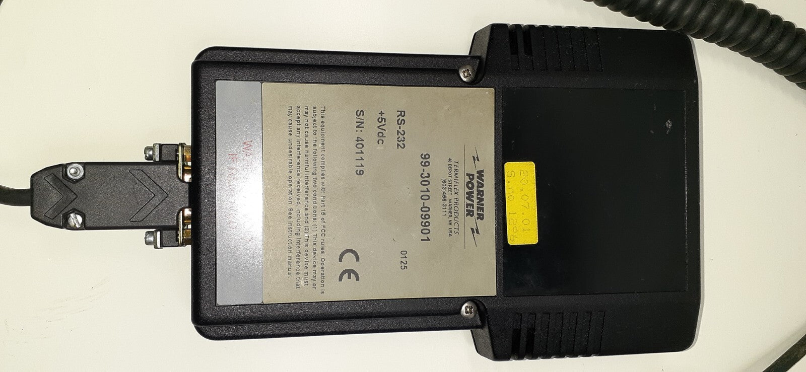 WARNER POWER TERMIFLEX PRODUCTS 99-3010-09901 CONTROL DISPLAY UNIT Programmer