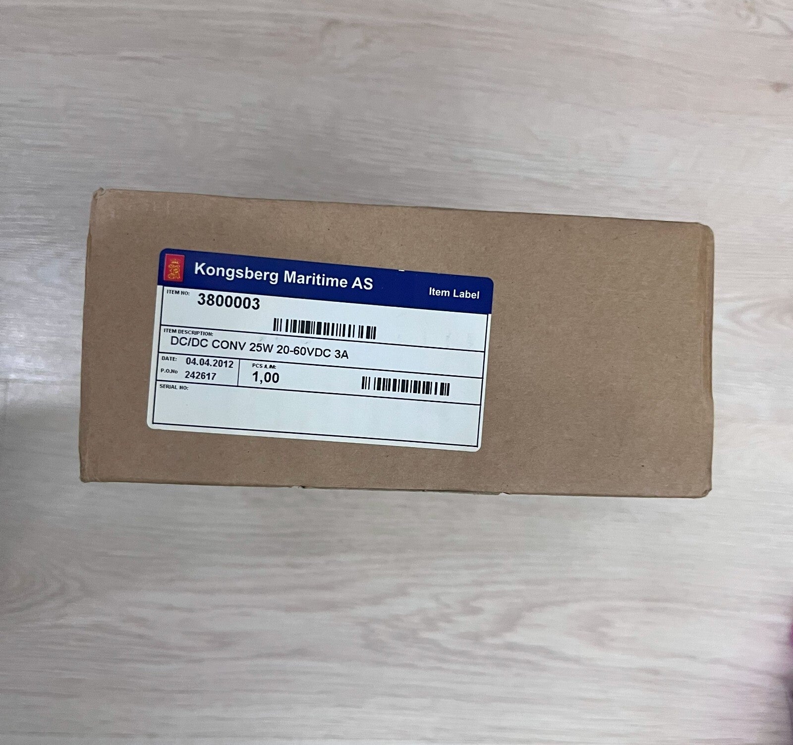 KONGSBERG 3800003 POWER SUPPLY VT25-373-99/X9