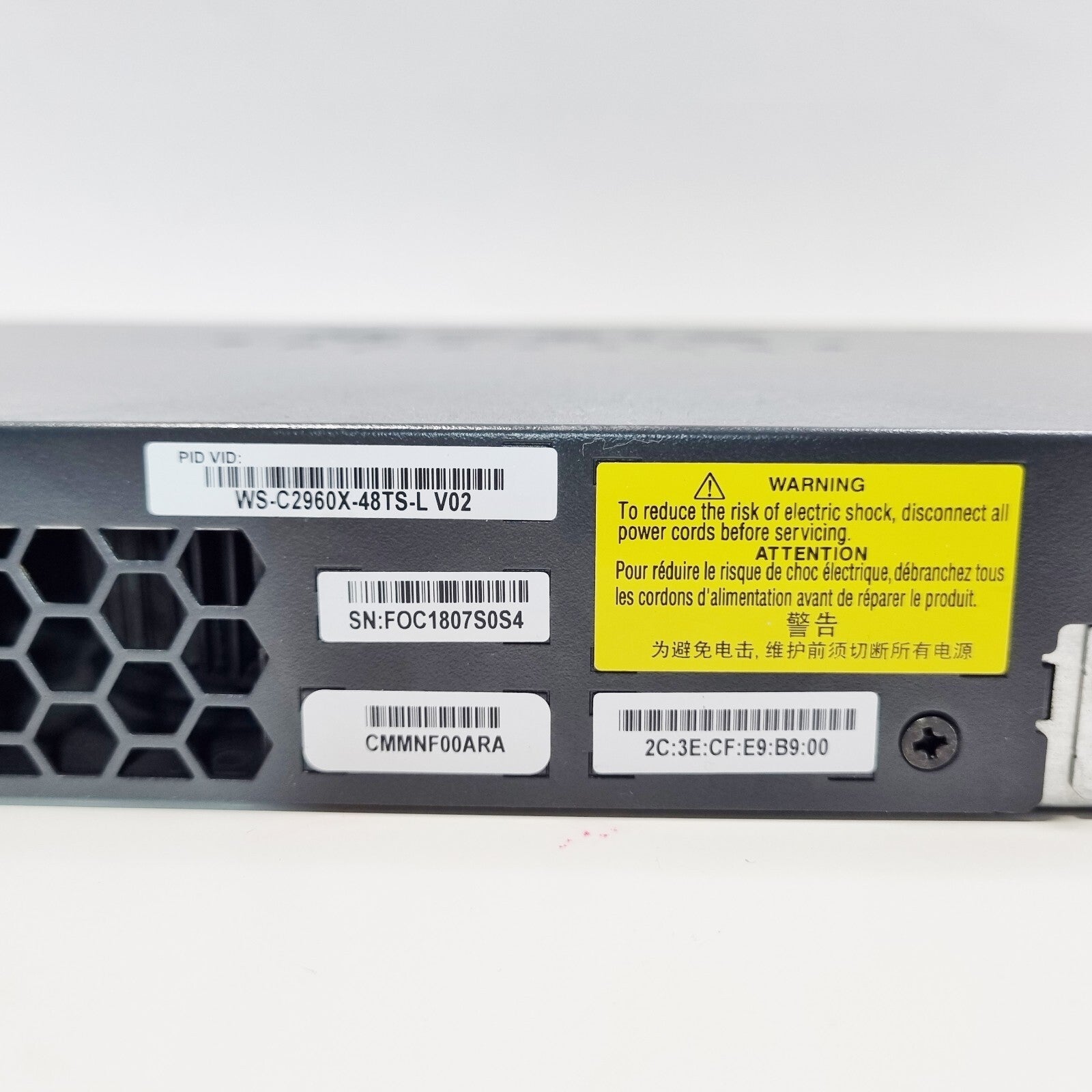 Cisco Catalyst 2960-X Series 48-Port Gigabit Switch WS-C2960X-48TS-L V02(TESTED)