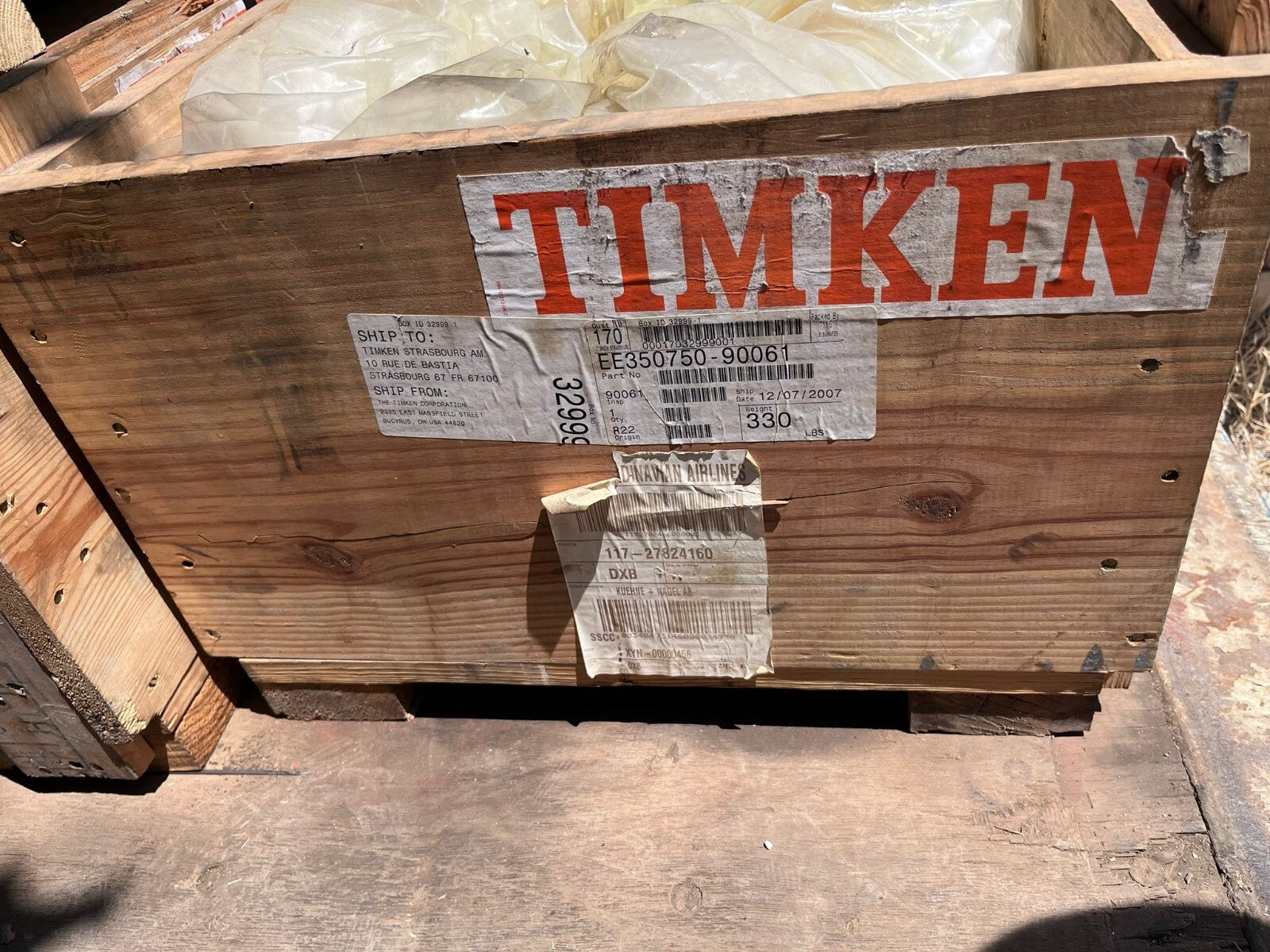 Timken EE350750 90061 TRB Two Single Row Assemly 8-18OD