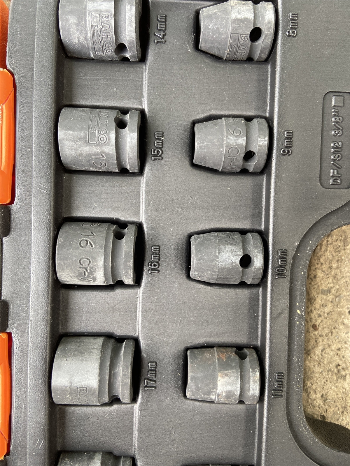 Bahco Impact Socket Set DF/S12 3/8”