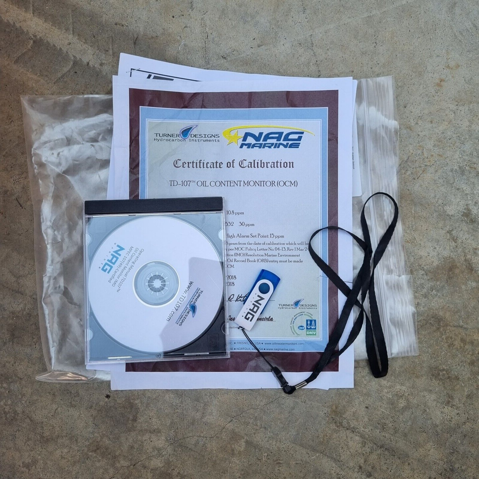 NAG MARINE TD-107C 15PPM OIL CONTENT MONITOR W/SHOWN ACCESORIES AND NO CHEMICALS